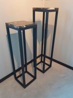 Set van 2 marmeren sokkels, Huis en Inrichting, Woonaccessoires | Zuilen en Pilaren, Ophalen, Zo goed als nieuw