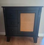Gerestylde commode. Mat zwart,webbing deurfront., Kinderen en Baby's, Kinderkamer | Commodes en Kasten, Ophalen, 50 tot 70 cm