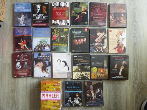 21 KLASSIEKE MUZIEK-DVD's  ook Mahler symph. + Kerst box, Cd's en Dvd's, Dvd's | Muziek en Concerten, Zo goed als nieuw, Muziek en Concerten