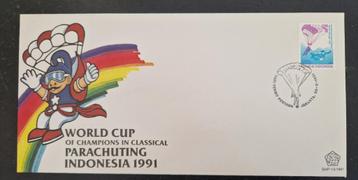 Indonesie 1991 - fdc 13 - Parachutespringen  beschikbaar voor biedingen