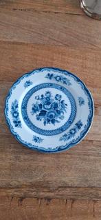Bleu Rose Fine China Bordje - Blauw Bloemmotief, Ophalen of Verzenden