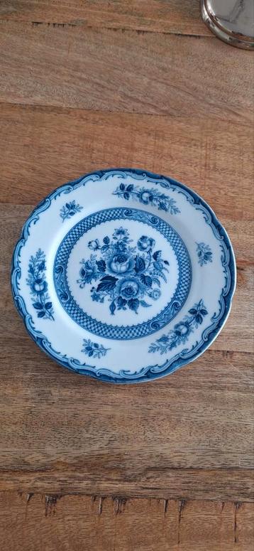 Bleu Rose Fine China Bordje - Blauw Bloemmotief beschikbaar voor biedingen