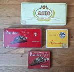 sigarenblikjes Agio, Panter, Ritmeester, 4 stuks, Ophalen of Verzenden, Gebruikt, Tabaksdoos of Verpakking