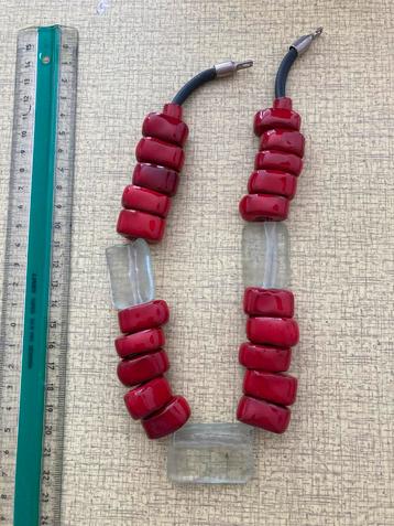 Statement Vintage Ketting Glaskralen Keramische Kralen beschikbaar voor biedingen