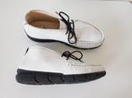 <> Wolky maat 41 Roll Moc witte leren boots schoenen Rollmoc, Wolky, Schoenen met lage hakken, Verzenden, Wit