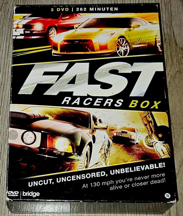 Fast Racers Box - 3 DVD's - Actie, Cd's en Dvd's, Dvd's | Actie, Gebruikt, Actie, Boxset, Vanaf 16 jaar, Ophalen of Verzenden