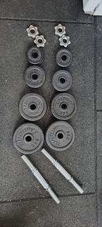 2x 15 kg Tunturi dumbbellset, Ophalen, Zo goed als nieuw, Benen, Halterset