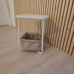 Leuke Bijzettafel met Opbergmand, Minder dan 45 cm, Minder dan 55 cm, Gebruikt, Vierkant