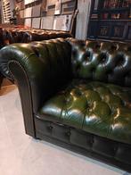 Antiek Groene Chesterfield Buttonseat 2-zits, Huis en Inrichting, Gebruikt, Bollenmarkt 14c Zwaagdijk Oost, Treasure, Ophalen of Verzenden