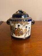 Satsuma Japanse Wierrookbrander Geisha Kobalt Blauw, Antiek en Kunst, Verzenden