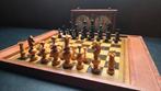 Vintage Regency schaakspel + Garde schaakklok + dammen, Hobby en Vrije tijd, Een of twee spelers, Ophalen of Verzenden, Gebruikt