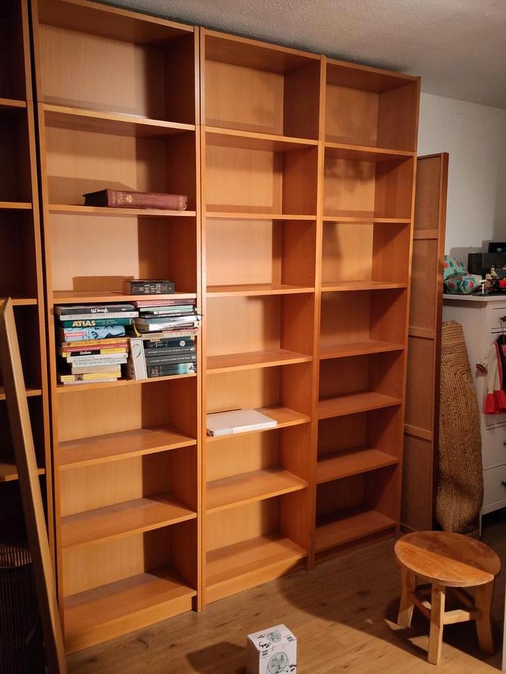 Ikea 5 boekenkasten Billy met opzetstuk, gratis, LEES TEKST, Huis en Inrichting, Kasten | Boekenkasten, Gebruikt, 50 tot 100 cm