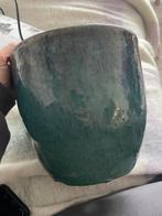 Groen/Turquoise Bloempot - Zware Kwaliteit, Ophalen, Gebruikt, Rond, Binnen