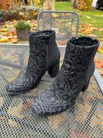 Enkellaarsjes Fabs stof vintage maat 39, Fabs, Zwart, Lage of Enkellaarzen, Ophalen of Verzenden