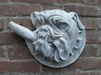 Hond met sigaar wanddecoratie betonnen beeld tuinbeeld beton, Tuin en Terras, Nieuw, Ophalen of Verzenden