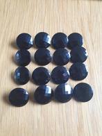 16 zwarte knopen, Ophalen of Verzenden, Knoop of Knopen