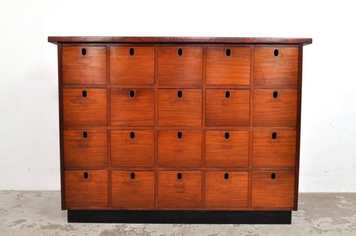 Vintage mahoniehouten ladekast dressoir jaren 30, Huis en Inrichting, Kasten | Ladekasten, Gebruikt, Ophalen of Verzenden