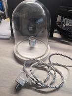 Glazen stolp lamp met snoer, Ophalen, Zo goed als nieuw, Minder dan 100 cm, Modern