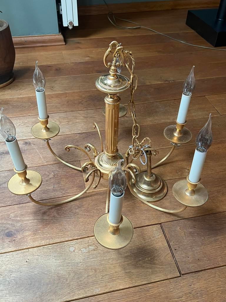 Vintage Italiaans design kroonluchter Sciolari, Ophalen, Gebruikt, Overige materialen, Hollywood regency