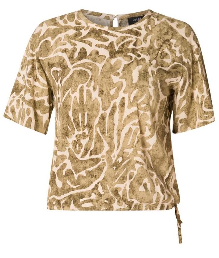 Khaki/beige tuniek van Yesta Maat 52 nu €19,95, Kleding | Dames, Grote Maten, Nieuw, Blouse of Tuniek, Groen, Ophalen of Verzenden