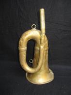antieke koperen Jachthoorn met ophang ogen., Ophalen of Verzenden, Koper