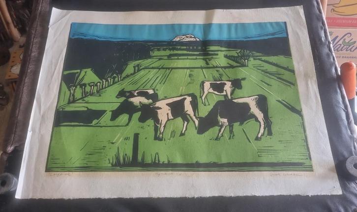 Litho Luuk Scholten 1/25 langbroek, Antiek en Kunst, Kunst | Litho's en Zeefdrukken, Ophalen