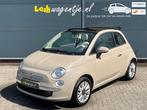 Fiat 500 C 1.2 Lounge Cabrio *cappuccino *airco *p-sensor, Gebruikt, 4 cilinders, Leder en Stof, Handgeschakeld