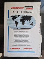 Handleiding mercury 4,5,6 4 stroke buitenboordmotor, Ophalen of Verzenden, Zo goed als nieuw, Motor en Techniek