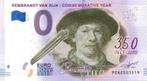 Nederland 0 Euro Rembrandt van Rijn 2019 in kleur, Postzegels en Munten, Ophalen of Verzenden, Euro's, Los biljet
