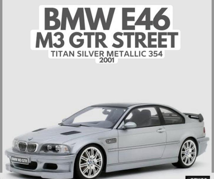 1:18 BMW M3 GTR (E46) uit 2001 Ottomobile, Hobby en Vrije tijd, Modelauto's | 1:18, Nieuw, Auto, OttOMobile, Ophalen of Verzenden