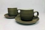 Vintage Denby Camelot Chevron 1961 2x kop en schotel servies, Antiek en Kunst, Ophalen of Verzenden