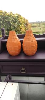 2 vintage vazen, Ophalen of Verzenden, Overige kleuren, Glas, Minder dan 50 cm