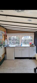 Keukenblok met koelkast en 10 liter boiler, Ophalen of Verzenden, Gebruikt, Wit, Enkelwandige keuken