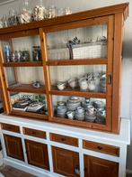 Mooie grote vitrinekast dressoir landelijk brocant, Ophalen, Gebruikt, 200 cm of meer, 150 tot 200 cm