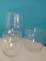 Set van 3 grote glazen vazen, Ophalen, Overige kleuren, Minder dan 50 cm, Glas