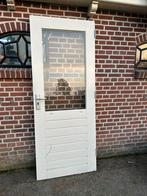Nette hardhouten achterdeur 81,2x201,5cm., Doe-het-zelf en Verbouw, Ophalen, Gebruikt, 80 tot 100 cm, Buitendeur