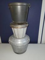 Antieke poffert pannen. alleen per 3 te koop, Ophalen of Verzenden, Gebruikt