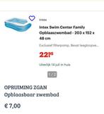 Opblaaszwembad Intex - 203x152x48 cm, Minder dan 80 cm, Opblaaszwembad, Ophalen of Verzenden, 200 tot 400 cm