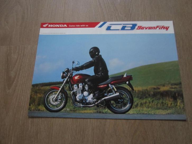 Honda CB 750 Sevenfifty brochure folder 1992 ?, Motoren, Handleidingen en Instructieboekjes, Honda, Ophalen of Verzenden