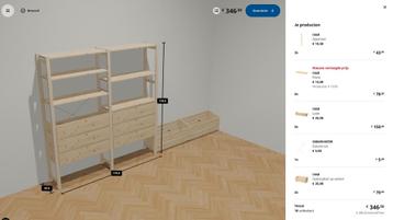 IKEA Ivar Stellingkast met lades, boorden en rolbakken - afbeelding 4