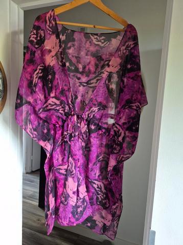 Paars/Roze semi transparante tuniekblouse XXL/48  beschikbaar voor biedingen