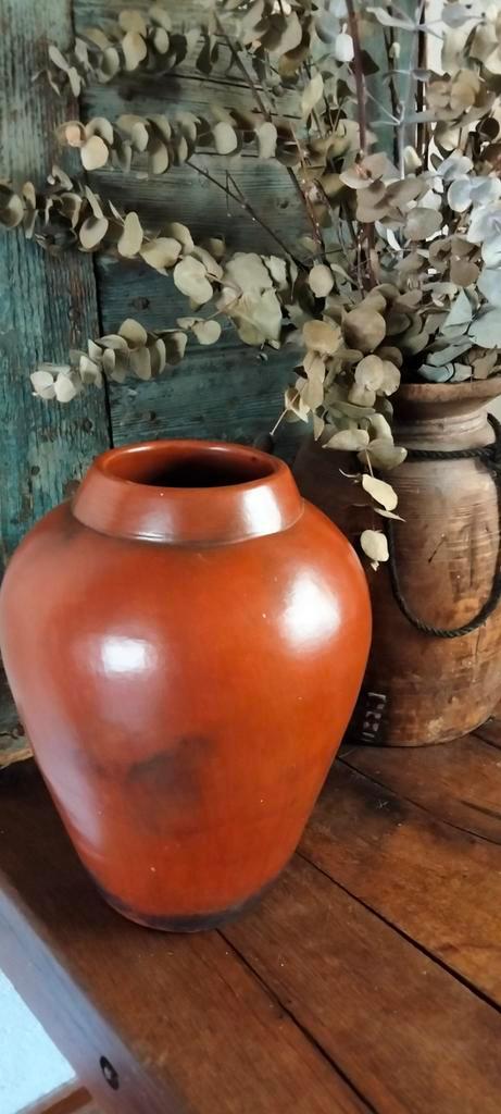 Mooie grote oude bloempot pot vaas, Antiek en Kunst, Curiosa en Brocante, Ophalen of Verzenden