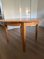 uitschuifbare licht-eiken ronde tafel, Huis en Inrichting, Tafels | Eettafels, Ophalen, Gebruikt, Vijf personen of meer, 100 tot 150 cm