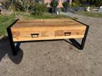 Salontafel met zwarte poten, Huis en Inrichting, Tafels | Salontafels, Ophalen, Gebruikt, 100 tot 150 cm, 50 tot 100 cm