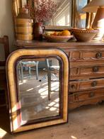 Antieke franse gehoute spiegel, Ophalen, Rechthoekig, Minder dan 50 cm