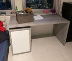 Bureau Jysk met kastje - 140x68cm, Huis en Inrichting, Bureaus, Ophalen of Verzenden, Gebruikt, Bureau