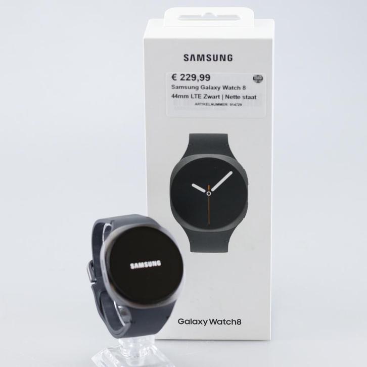 Samsung Galaxy Watch 8 44mm LTE Zwart | Nette staat, Sieraden, Tassen en Uiterlijk, Smartwatches, Zo goed als nieuw