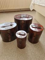 Decoratie kofferset bruin, Overige materialen, Overige kleuren, Ophalen of Verzenden, Zo goed als nieuw