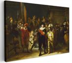 Canvas schilderij  Nachtwacht, Antiek en Kunst, Ophalen