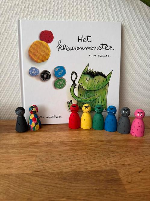 Pegdolls kleurenmonster, Kinderen en Baby's, Speelgoed | Houten speelgoed, Nieuw, Overige typen, Ophalen of Verzenden
